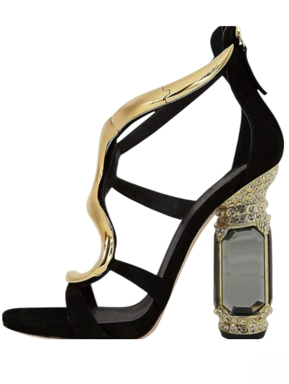FSJ Gold Serpentine Heels - Picture 2 of 15